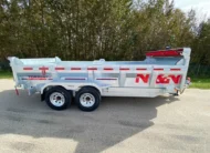 2027 N&N Torrent 7X14 HD Hydraulic Dump Trailer – 2x700lbs Axles W/Spare Mount & Tarp Bar – 12K Hydraulic Front Jack – Galvanized – LETHBRIDGE