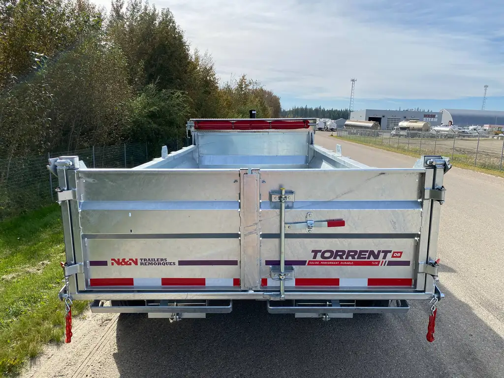 2027 N&N Torrent 7X14 HD Hydraulic Dump Trailer – 2x700lbs Axles W/Spare Mount & Tarp Bar – 12K Hydraulic Front Jack – Galvanized – LETHBRIDGE
