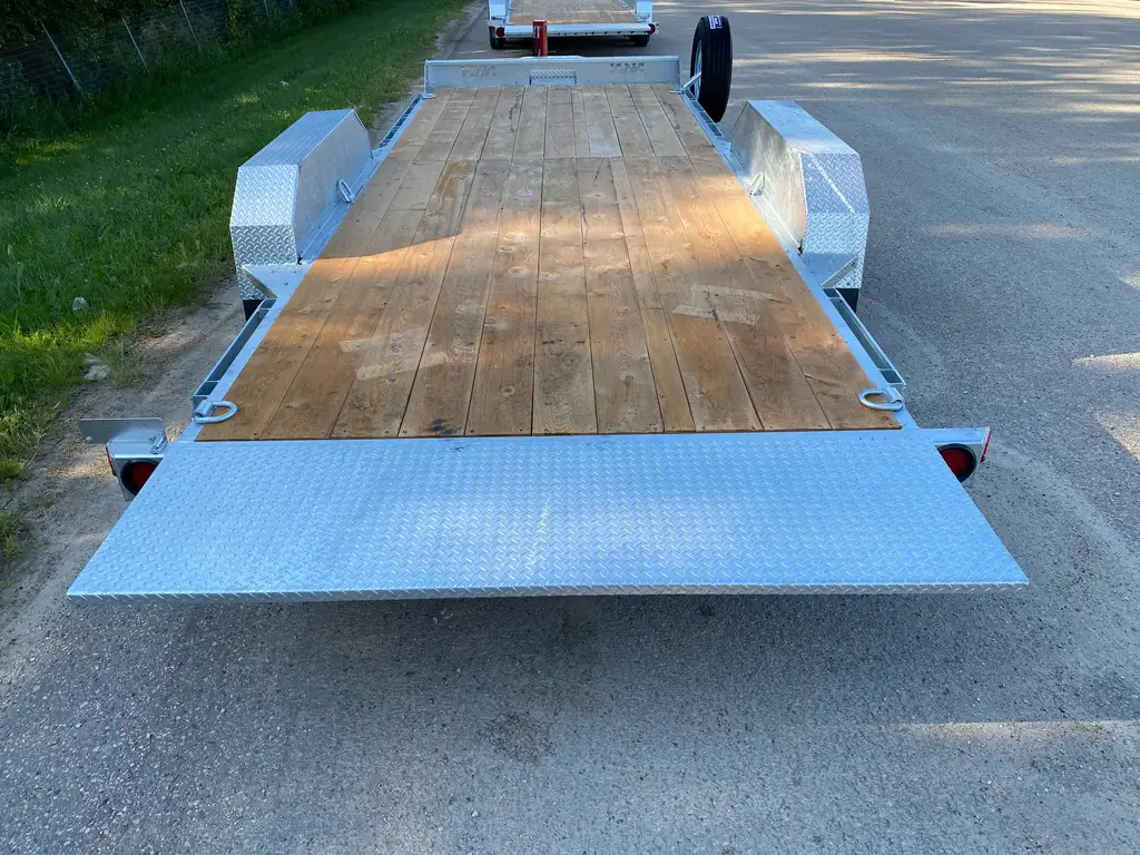 2027 N&N 7X20 LOWLAND C6 FULL HYDRAULIC TILT TRAILER – 4IN DROP 2X7000LBS AXLE – HYDRAULIC FRONT JACK – EQUIPMENT TRAILER, FLATBED – GALVANIZED – WINNIPEG