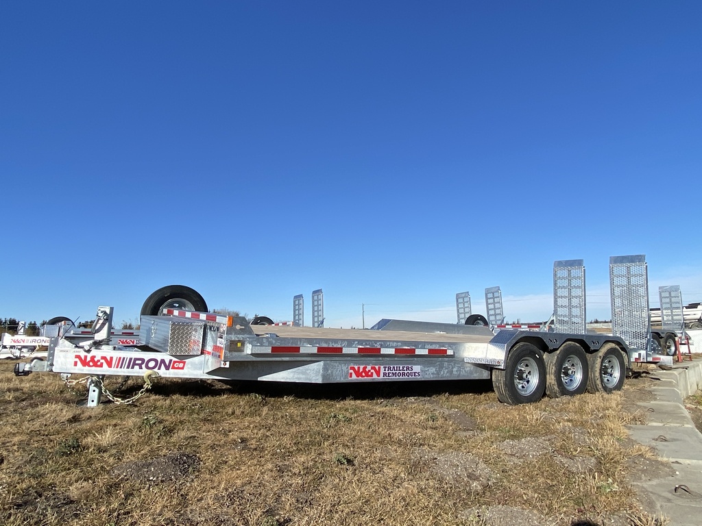 2027 N&N 7X24 LOWBED EQUIPMENT CAR HAULER TRAILER IRON C8 – 3x7000LBS AXLES, FLATBED – GALVANIZED – LETHBRIDGE
