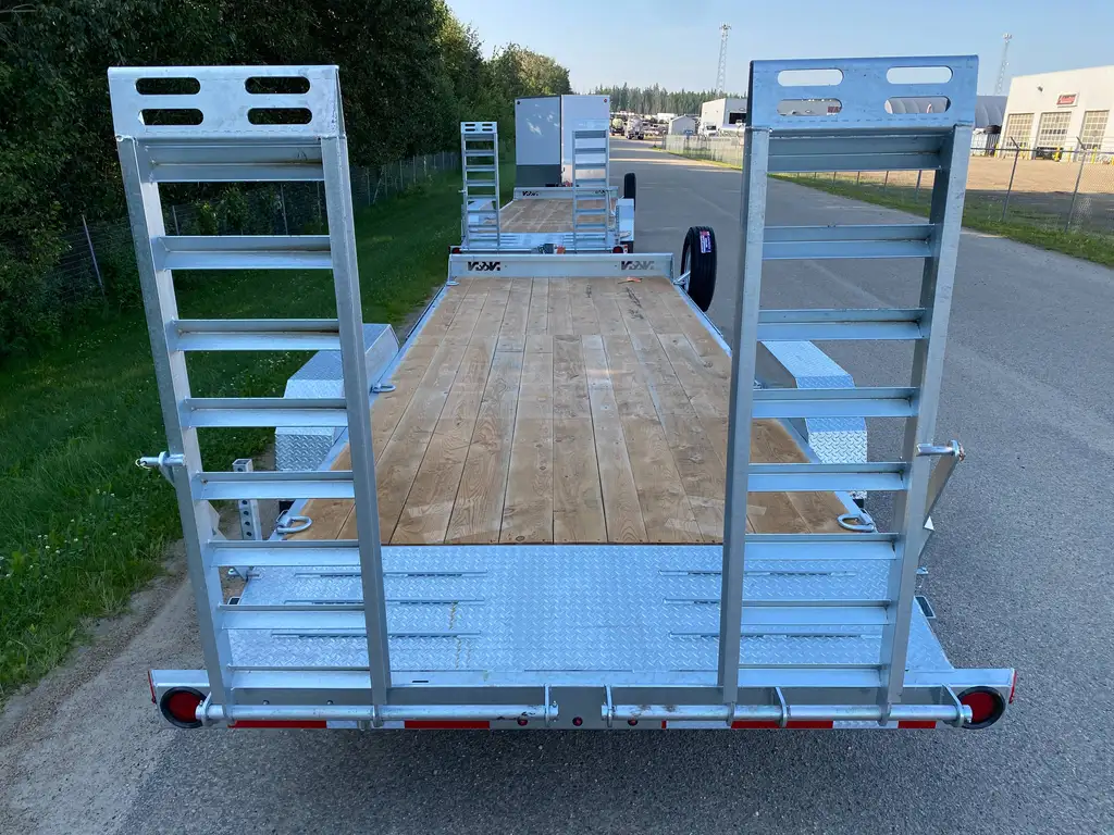 2027 N&N 7×20 LOWBED EQUIPMENT CAR HAULER TRAILER – IRON C8 2X7000LBS AXLES – FLATBED – GALVANIZED – LETHBRIDGE