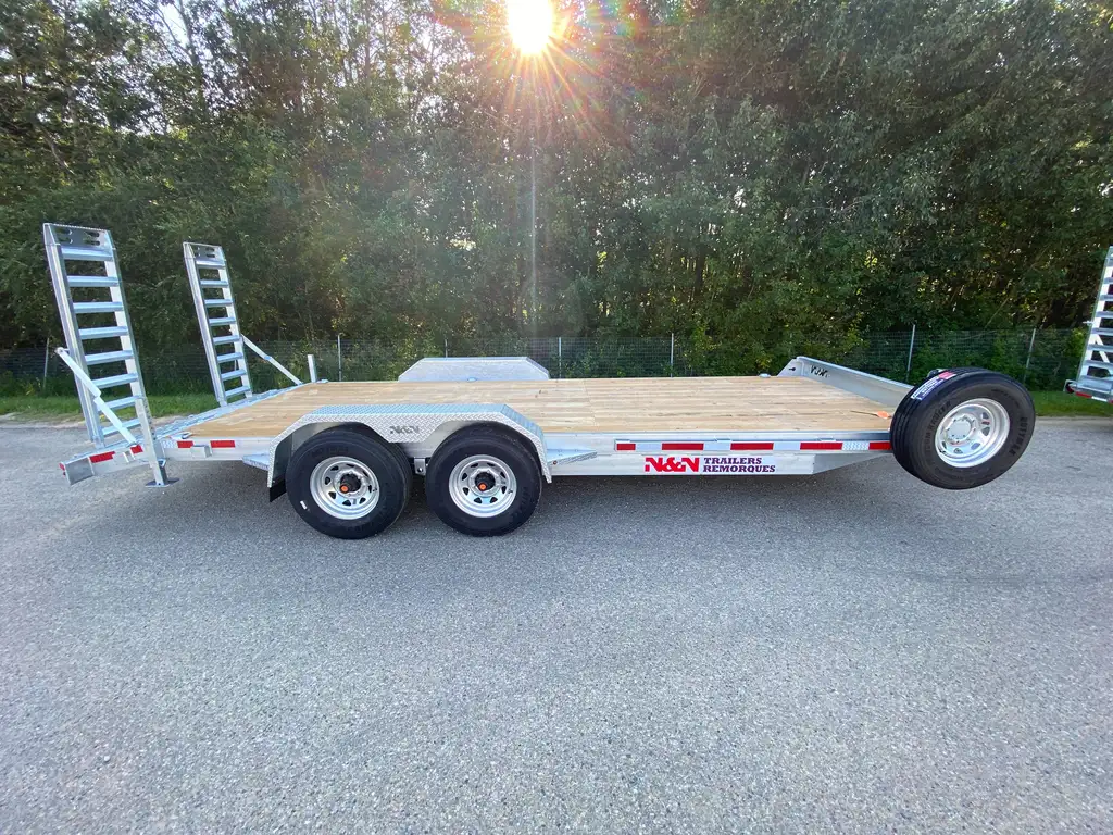 2027 N&N 7×20 LOWBED EQUIPMENT CAR HAULER TRAILER – IRON C8 2X7000LBS AXLES – FLATBED – GALVANIZED – WINNIPEG