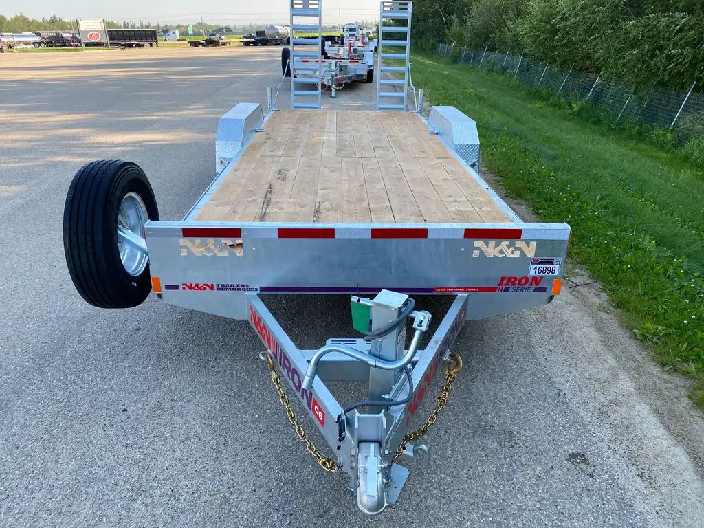 2027 N&N 7×20 LOWBED EQUIPMENT CAR HAULER TRAILER – IRON C8 2X7000LBS AXLES – FLATBED – GALVANIZED – WINNIPEG