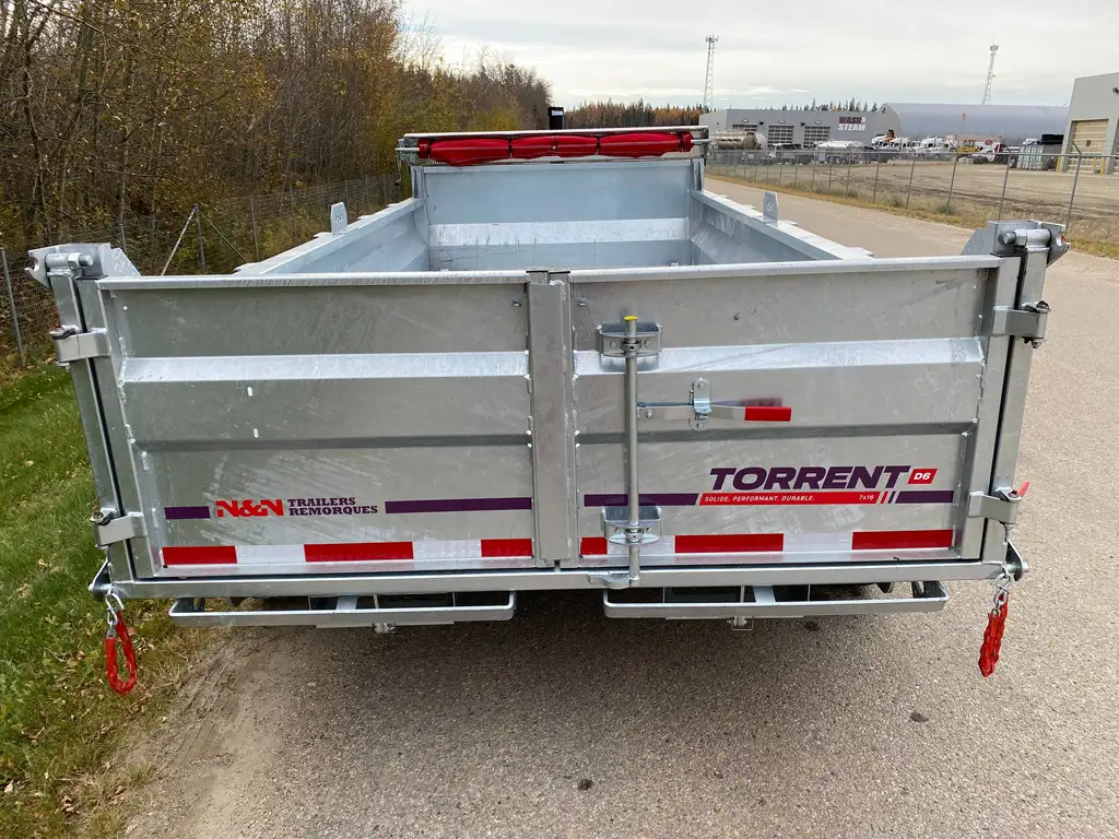 2027 N&N Torrent 7X14 HD Hydraulic Dump Trailer – 2x700lbs Axles W/Spare Mount & Tarp Bar – 12K Hydraulic Front Jack – Galvanized – EDMONTON