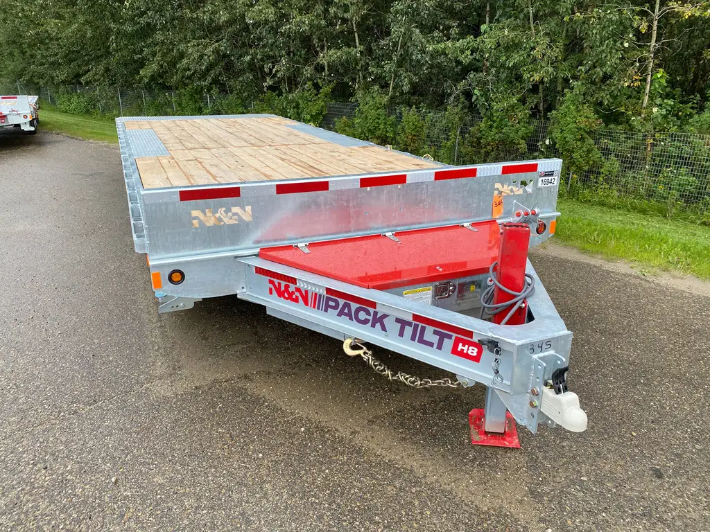 2027 N&N 102″ X 24 PACK H8 TILT DECKOVER TILT BUMPER PULL W/ 2×7,000 LBS AXLES – GALVANIZED – EDMONTON