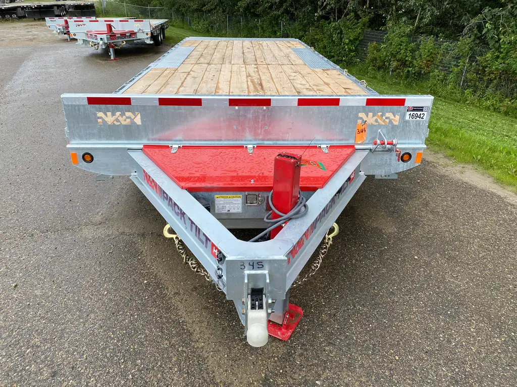 2027 N&N 102″ X 24 PACK H8 TILT DECKOVER TILT BUMPER PULL W/ 2×7,000 LBS AXLES – GALVANIZED – EDMONTON